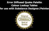 Error Diffused Quake Palettte Colour Lookup Tables for used with Substance Designer/Painter